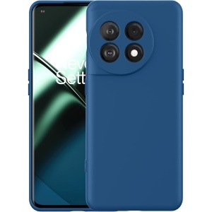 Husa de Protectie, Flippy, pentru OnePlus 11 5G, Liquid Silicone, cu Microfibra pe Interior, Protectie Antisoc, Compatibil Incarcare Wireless, Albastru - Img 1