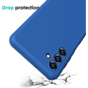 Husa de Protectie, Flippy, pentru Samsung Galaxy A35, Liquid Silicone, cu Microfibra pe Interior, Protectie Antisoc, Compatibil Incarcare Wireless, Albastru - Img 4