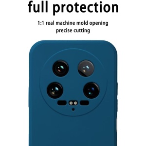 Husa de Protectie, Flippy, pentru Xiaomi 14 Ultra, Liquid Silicone, cu Microfibra pe Interior, Protectie Antisoc, Compatibil Incarcare Wireless, Albastru - Img 3