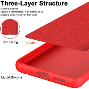 Husa de Protectie, Flippy, pentru Xiaomi Redmi 13T, Liquid Silicone, cu Microfibra pe Interior, Protectie Antisoc, Compatibil Incarcare Wireless, Rosu - Img 3