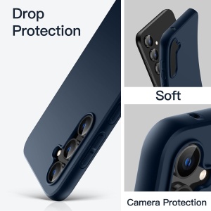 Husa de Protectie Matte TPU, Flippy, pentru Samsung Galaxy S24 FE, Protectie Camera, Antisoc, Antizgariere, Antialunecare, Acoperire Completa, Albastru - Img 4