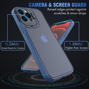 Husa de protectie pentru Apple iPhone 14 Pro, Flippy, Bracket series cu suport si protectie pentru camera, Albastru - Img 3