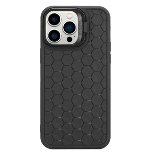 Husa de Protectie TPU, Flippy, pentru Apple iPhone 14 Pro Max, 3D Cube, cu Inel, Protectie Camera, Antisoc, Antizgariere, Antialunecare, Acoperire Completa, Negru - Img 4