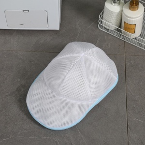 Husa de Spalare Sapca, Flippy, pentru Masina de Spalat, din Poliester, Circumferinta 53 cm, cu Fermoar, Alb/Albastru - Img 9