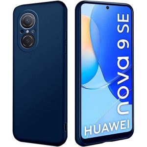 Husa Matte TPU pentru Huawei NOVA 9 SE, Flippy, Silicon Slim, Protectie Antisoc, Navy Blue - Img 1