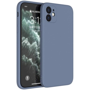 Husa protectie compatibila cu Apple iPhone 11 Liquid Silicone Case Albastru Inchis - Img 3