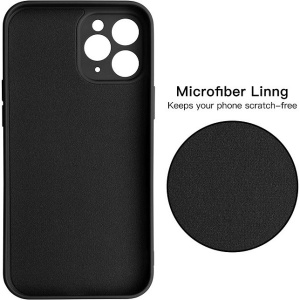 Husa protectie compatibila cu Apple iPhone 11 Pro Liquid Silicone Case Negru - Img 3