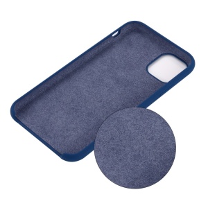 Husa protectie compatibila cu Apple iPhone 11 Pro Max Liquid Silicone Case Albastru inchis - Img 3