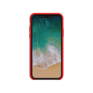 Husa protectie compatibila cu Apple iPhone X/XS Liquid Silicone Case Rosu - Img 2