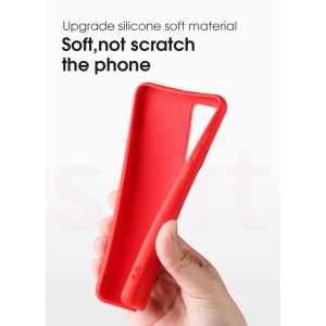 Husa protectie compatibila cu Huawei P40 Pro Liquid Silicone Case Rosu - Img 8