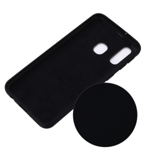 Husa protectie compatibila cu Samsung A20E Liquid Silicone Case Negru - Img 3