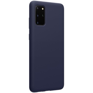 Husa protectie compatibila cu Samsung S20 Liquid Silicone Case Albastru inchis - Img 3
