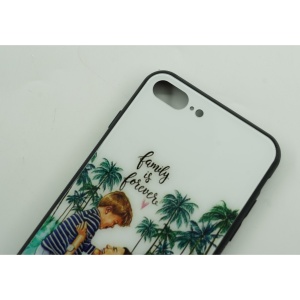 Husa protectie,Flippy, compatibila cu Apple iPhone 12 Pro Glass print Family is Forever Multicolor - Img 5