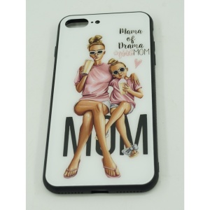 Husa protectie Flippy compatibila cu Apple iPhone 13 Pro Max Glass print Mama of Drama Multicolor - Img 2