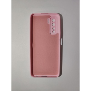 Husa protectie Flippy compatibila cu Huawei P40 Lite 5G Liquid Silicone Case Roz - Img 2