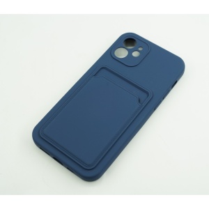 Husa protectie Flippy cu suport card compatibila cu Samsung Galaxy A02S Albastru inchis - Img 4