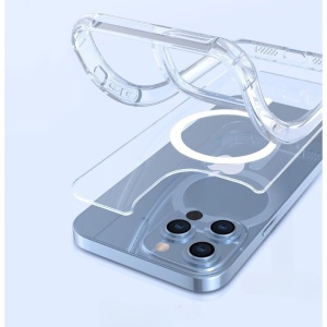 Husa protectie Flippy pentru iPhone 11 Mag Safe, 2 in 1 incarcare si magnet, Acril si Silicon, Transparenta - Img 8