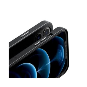 Husa protectie Flippy pentru iPhone 13 Mag Safe, 2 in 1 incarcare si magnet, Soft silicone, Negru - Img 3