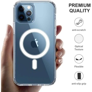 Husa protectie Flippy pentru iPhone 13 Pro Mag Safe, 2 in 1 incarcare si magnet, Silicone, Transparenta - Img 16