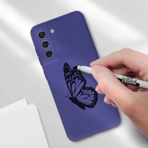 Husa protectie Flippy pentru Samsung S21 FE Liquid Silicone Mov - Img 2
