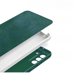Husa protectie Flippy pentru Samsung S21 FE Liquid Silicone Verde - Img 4