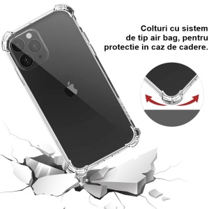 Husa protectie pentru Apple iPhone 15 Flippy, TPU, Antisoc, Protectie colturi, Rezistenta la impact, 1.5 mm, Transparenta - Img 3