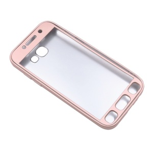 Husa Samsung Galaxy A3 2017 Full Silicone 360 Auriu - Img 3