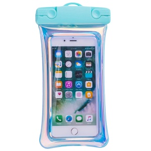 Husa subacvatica Holografica Waterproof Flippy, Snowproof, Universala, Impermeabila, cu Snur, pentru telefon sau documente, Bleu - Img 1