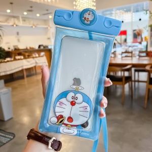 Husa subacvatica Mascot Waterproof Flippy, Snowproof, Universala, cu Snur, pentru telefon sau documente, Cat, Bleu - Img 5