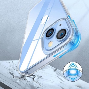 Husa TPU pentru iPhone 14, Flippy, Silicon, Protectie Antisoc, Transparenta - Img 3