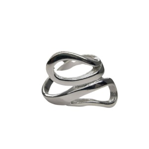 Inel, Jolie Silver, Argint 925 Sarpe Dublu M 54 - Img 1