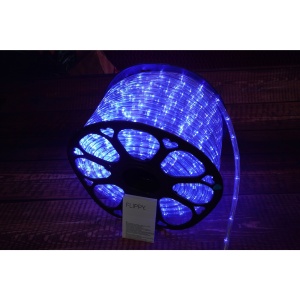 Instalatie Craciun, 2 m, 48 Led-uri, Furtun Luminos, Albastru, Transformator, 8 jocuri de lumini, Sectionabila, 220 V, Flippy - Img 3