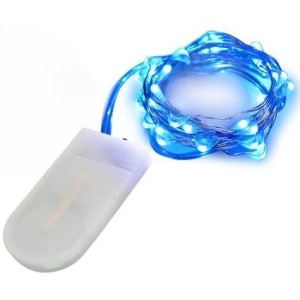 Instalatie Craciun, 3 metri, 30 LED-uri, Albastru, cu baterii, fir cupru, liniar, interior/exterior, Flippy - Img 3