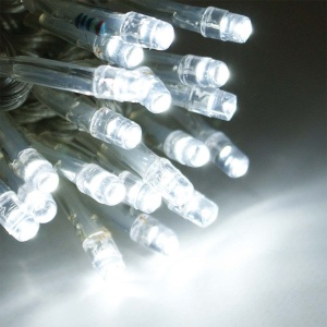 Instalatie Craciun, 30 m, 300 Led-uri ,Liniara, Alb rece, 8 jocuri de lumini, Transformator, Interconectabila, Prelungitor 5 m inclus, Fir Transparent, Flippy - Img 4