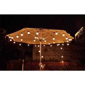 Instalatie Craciun, 5 metri, 15 Becuri LED rotunde, pentru exterior cu incarcare la sursa de curent si telecomanda cu 8 functii, Flippy - Img 3