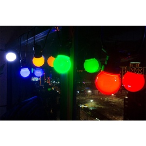 Instalatie Craciun, 5 metri, 15 Becuri LED rotunde, pentru exterior cu incarcare la sursa de curent si telecomanda cu 8 functii, Flippy - Img 7