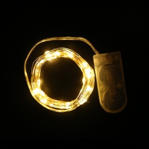 Instalatie Craciun, 5 metri, 50 LED-uri, Alb Cald, cu baterii, fir cupru, liniar, interior/exterior, Flippy - Img 2