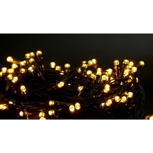 Instalatie Craciun liniara, cu transformator, 20 m, Alb Cald, 200 LED-uri V5, 8 jocuri de lumini, fir verde, Flippy - Img 5