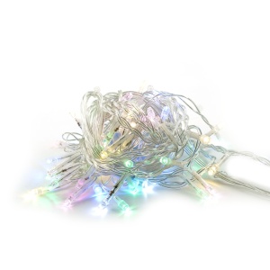 Instalatie Craciun, Tip Perdea, 1 m x 1 m, 60 LED-uri, Multicolor, Controler, 8 jocuri de lumini, Interconectabila, Fir transparent, Interior/ Exterior, Yoto - Img 4