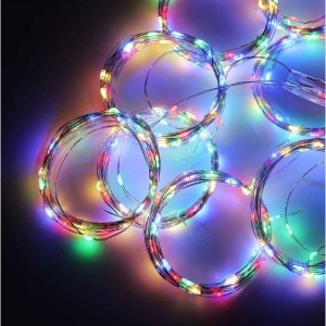 Instalatie Craciun, Tip Perdea IP44, 3m x 1m, 100 Led-uri, Multicolor, USB si telecomanda cu 8 functii, Flippy - Img 10
