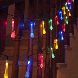 Instalatie Craciun, Tip Picaturi, 20 Led-uri, 5 metri, Multicolor, Energie solara, Senzor de lumina, Flippy - Img 8