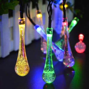 Instalatie Craciun, Tip Picaturi, 30 Led-uri, 6.5 metri, Multicolor, Energie solara, Senzor de lumina, Flippy - Img 12