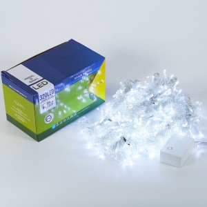 Instalatie de Craciun Flippy® Tip Perdea, 3 x 3 m, 320 LED-uri, Interconectabila, Alb Rece - Img 3