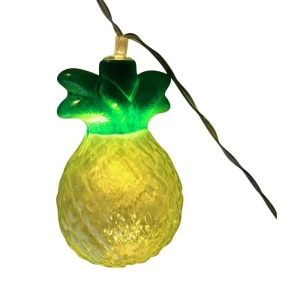 Instalatie de Craciun, Flippy®, Tip Sir cu Baterii, 1.5 m, 10 LED-uri, Model Ananas, Galben - Img 5