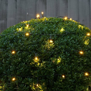 Instalatie de Craciun liniara Yoto, 10 m, din care 1 m cablu priza 220V, 100 LED, 8 jocuri de lumini, beculet in 6 colturi, pentru interior, controler, fir negru, alb cald - Img 5