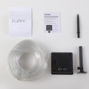 Instalatie luminoasa de Craciun tip furtun luminos, 300 LED-uri, 32 metri lungime, 8 programe, 2 metri prelungitor, sarma din cupru, incarcare solara, alb rece, Flippy - Img 10