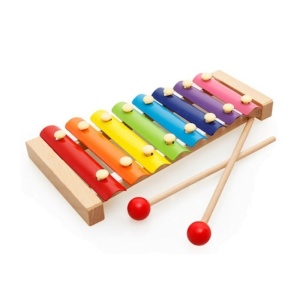 Instrument Muzical Xilofon Flippy, din Lemn, 8 Note Muzicale, 2 Bete de Percutie, 4-6 Ani, Multicolor - Img 16