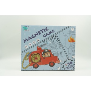 Joc educativ magnetic de interconectare, micul pompier, 15 nivele, 9 carti, pentru copii, +3 ani, multicolor - Img 6