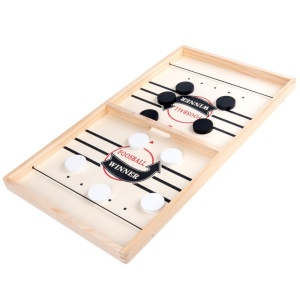 Joc Fooseball Interactiv, Flippy, Tip Hockey pe Gheata, din Lemn, 10 Piese de Joc, +4 Ani, 54 x 29 cm, Multicolor - Img 4