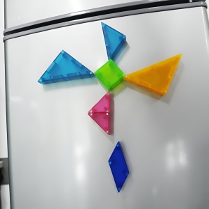 Joc Magnetic Tangram, Flippy, 7 Piese Magnetice, Forme Geometrice, 3 Ani, EVA, ABS, Magnet, 10.5 x 10.5 x 2.2 cm, Multicolor - Img 5